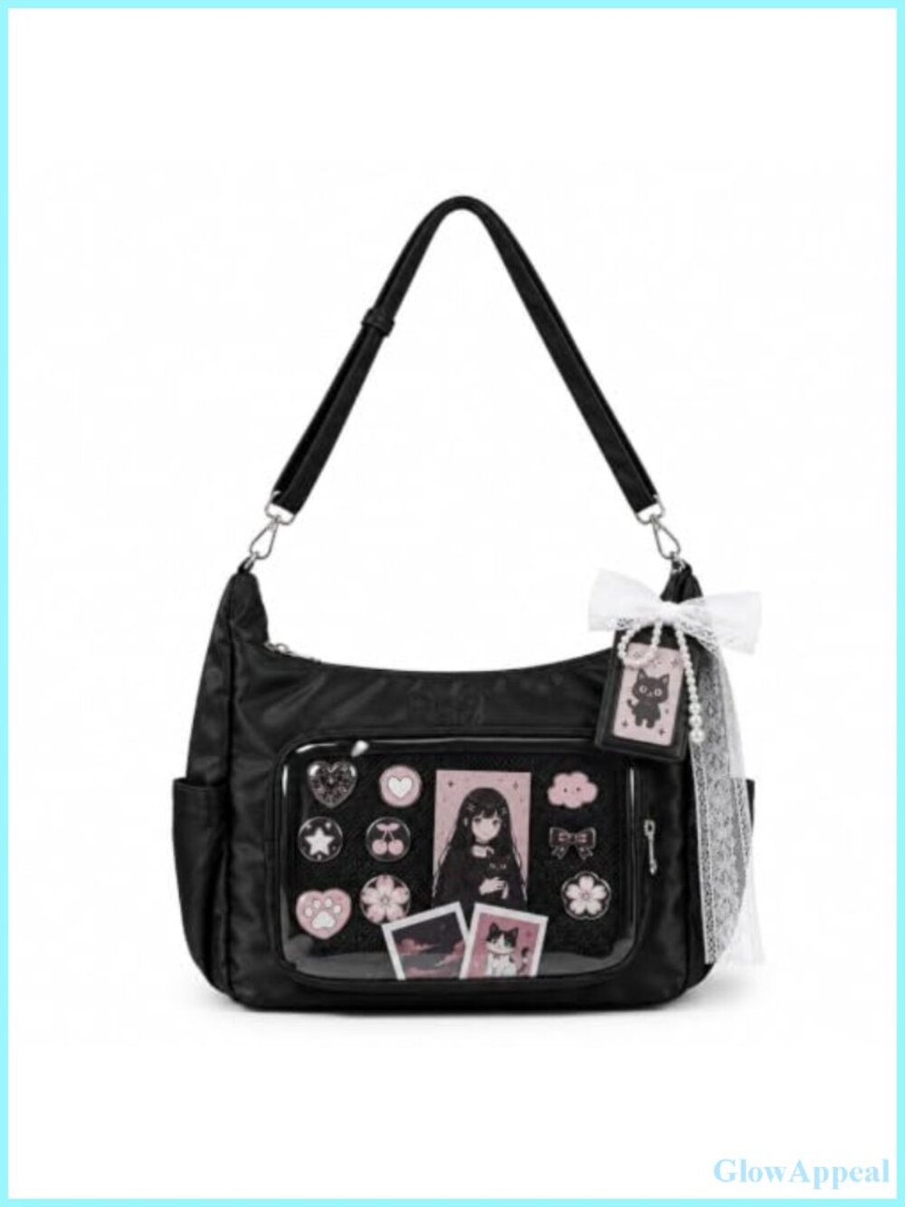 Ita Bag Crossbody Lace Messenger Pin Display Kawaii Shoulder Purse